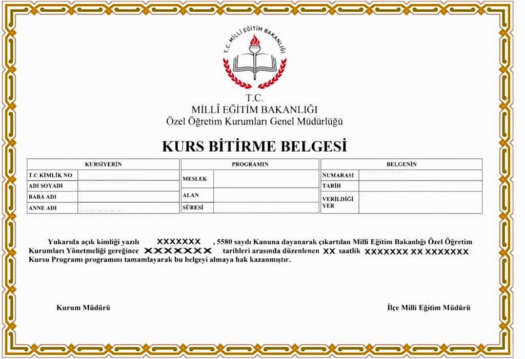 MEB Onaylı Sertifika